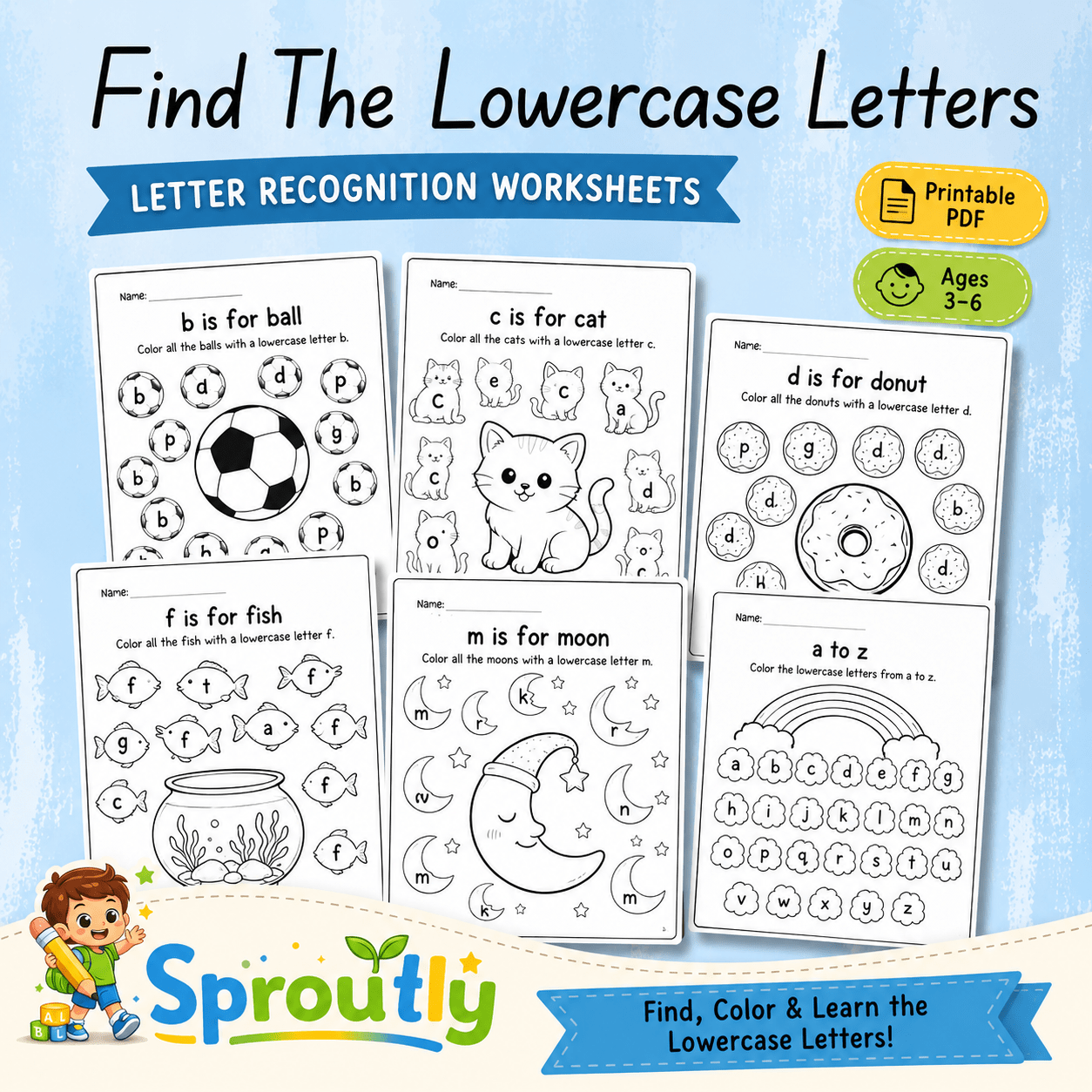 Preschool Learning Bundle, 600+ Printable Worksheets, Coloring, Tracing, Dot Marker, Alphabet, Numbers & Shapes PDF - sproutly