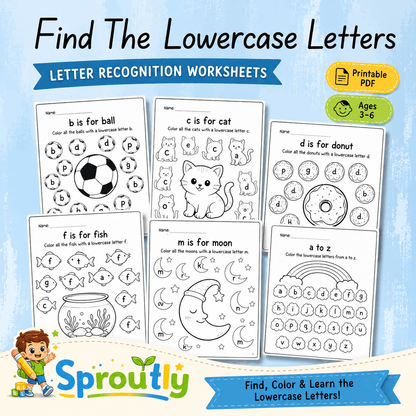 Preschool Learning Bundle, 600+ Printable Worksheets, Coloring, Tracing, Dot Marker, Alphabet, Numbers & Shapes PDF - sproutly