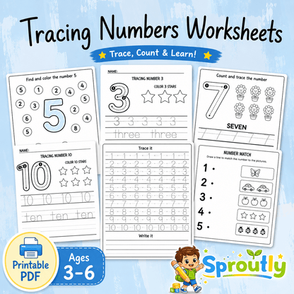 Preschool Learning Bundle, 600+ Printable Worksheets, Coloring, Tracing, Dot Marker, Alphabet, Numbers & Shapes PDF - sproutly