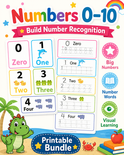 Preschool Math Worksheets Bundle | Numbers, Counting & Patterns for Ages 3–6 - littlebloomworksheets.store/
