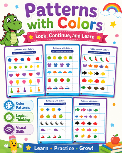 Preschool Math Worksheets Bundle | Numbers, Counting & Patterns for Ages 3–6 - littlebloomworksheets.store/