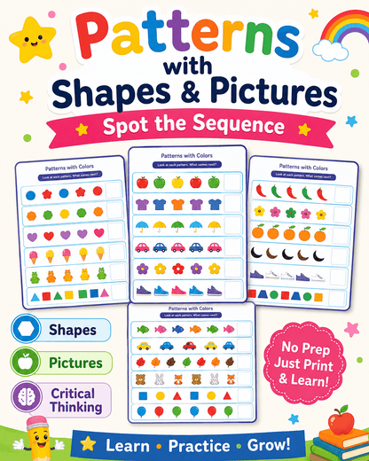 Preschool Math Worksheets Bundle | Numbers, Counting & Patterns for Ages 3–6 - littlebloomworksheets.store/
